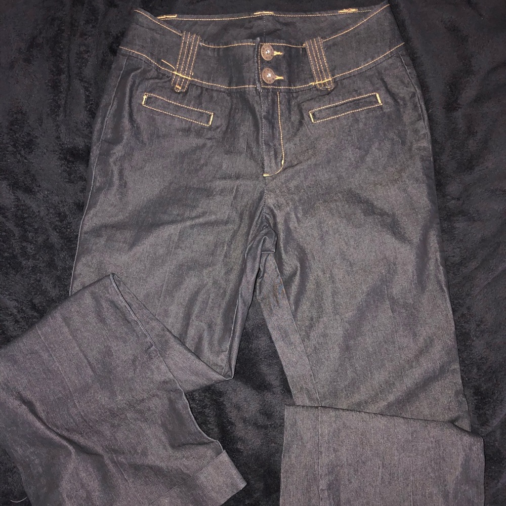 🛍Bisou Bisou High Rise Flair Bottom Dark Jeans🛍